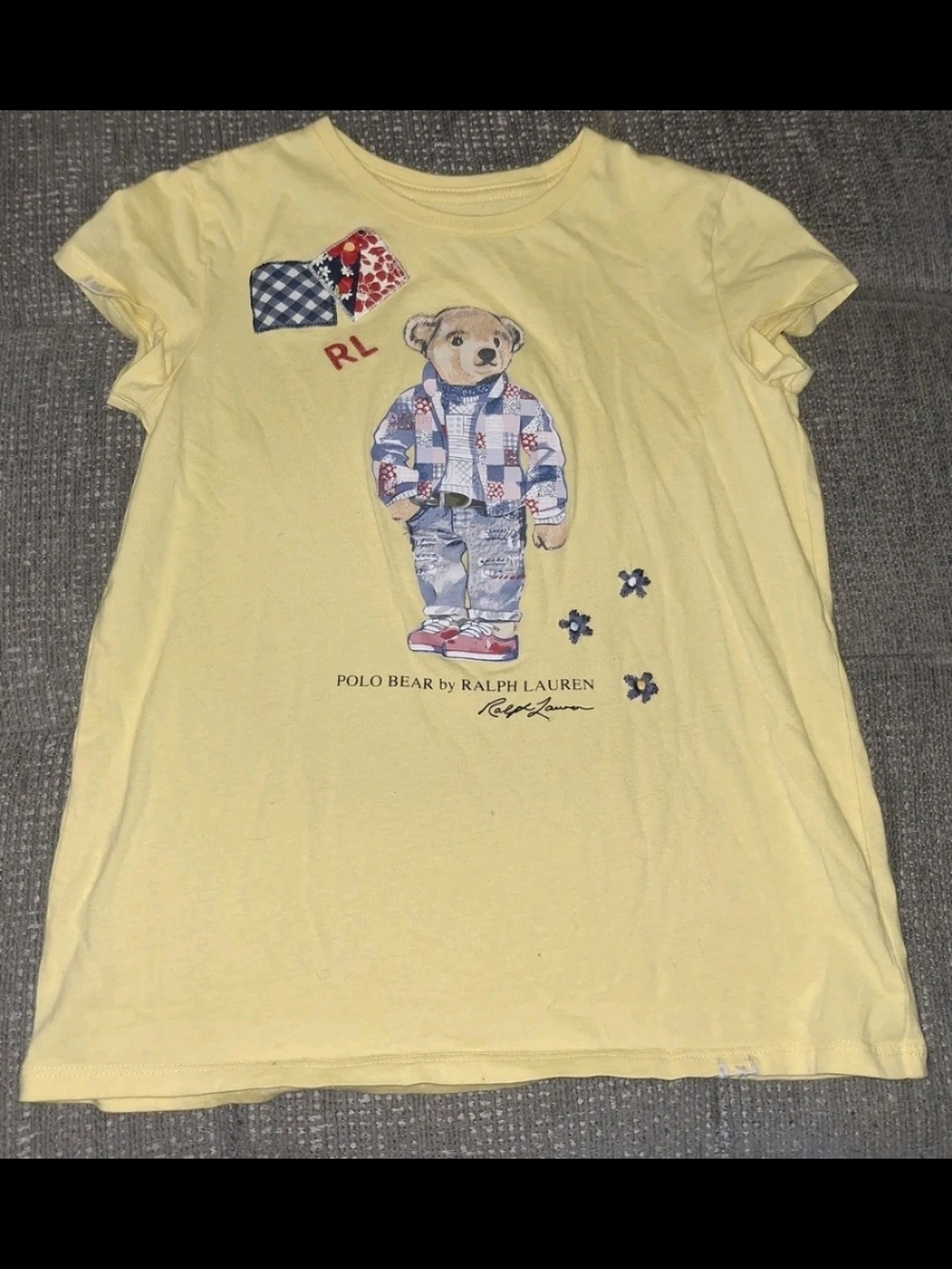Polo by Ralph Lauren Yellow Bear Graphic Tee - Kids